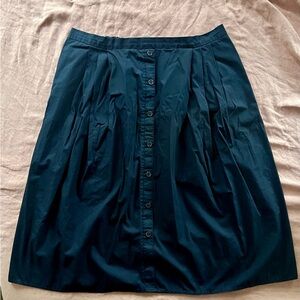 Banana republic Black cotton Midi skirt. POCKETS. XL.